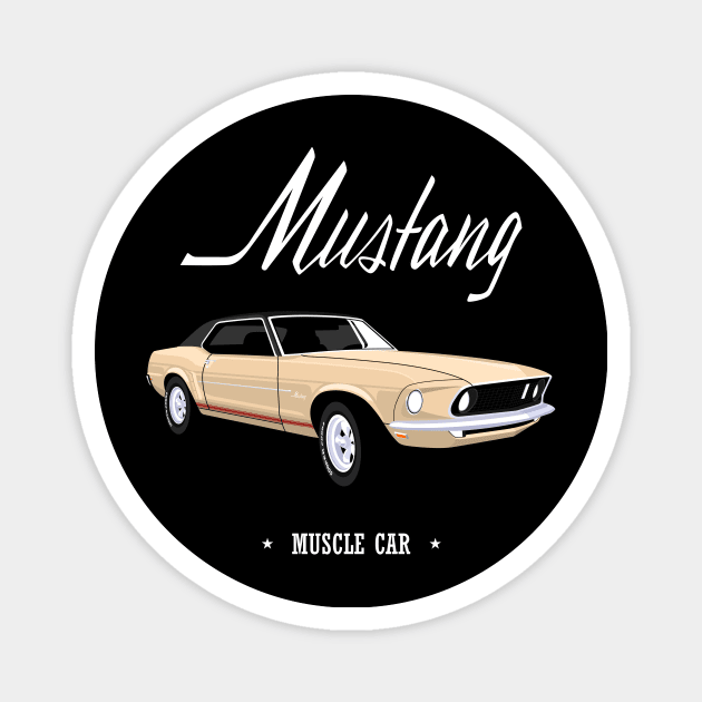 Mustang Classic American Cars Magnet by Turbo29